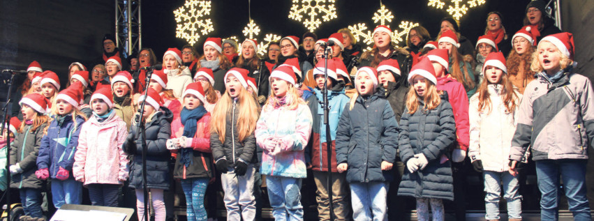 Der Jugendchor Gipf-Oberfrick unter der Leitung von Marcel Hasler